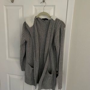 Almost Famous sweater coat - cardigan with hood
